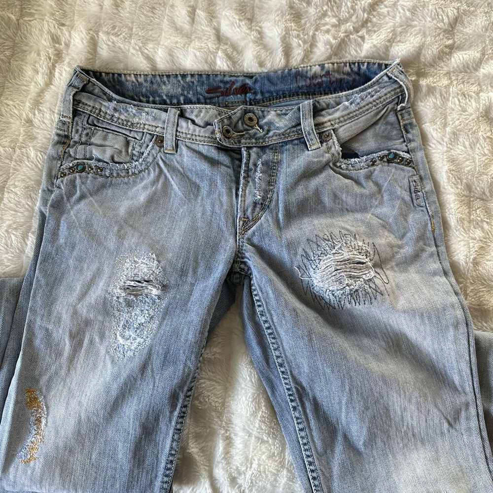 Courtney Silver Jeans Size 28